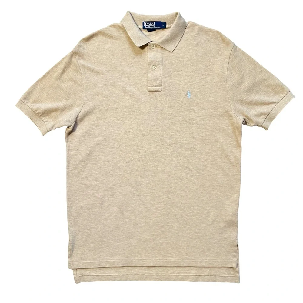 Vintage Polo Ralph Lauren Men’s Beige Polo Shirt